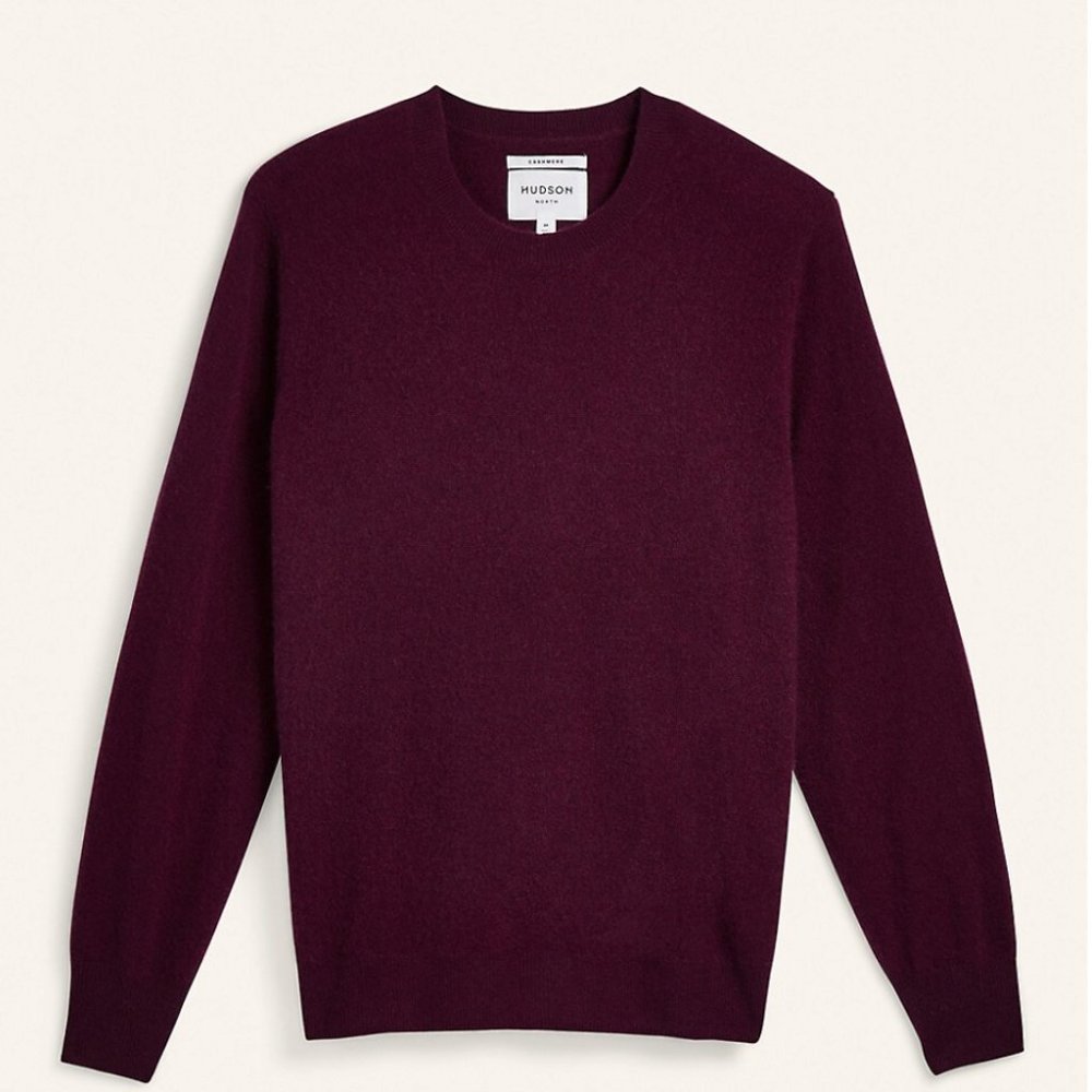 Hudson North Cashmere Classic Crewneck Sweater
